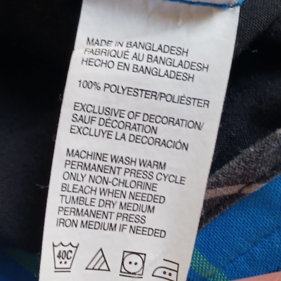 Mens  Izod Xtreme Function Blue  Plaid Golf Shorts  Size 36 - Picture 7 of 11